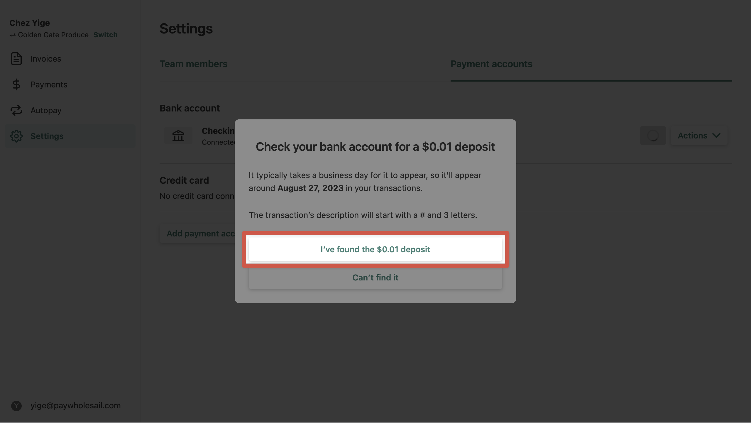 Zendesk - Add checking account with routing and account number 11.png