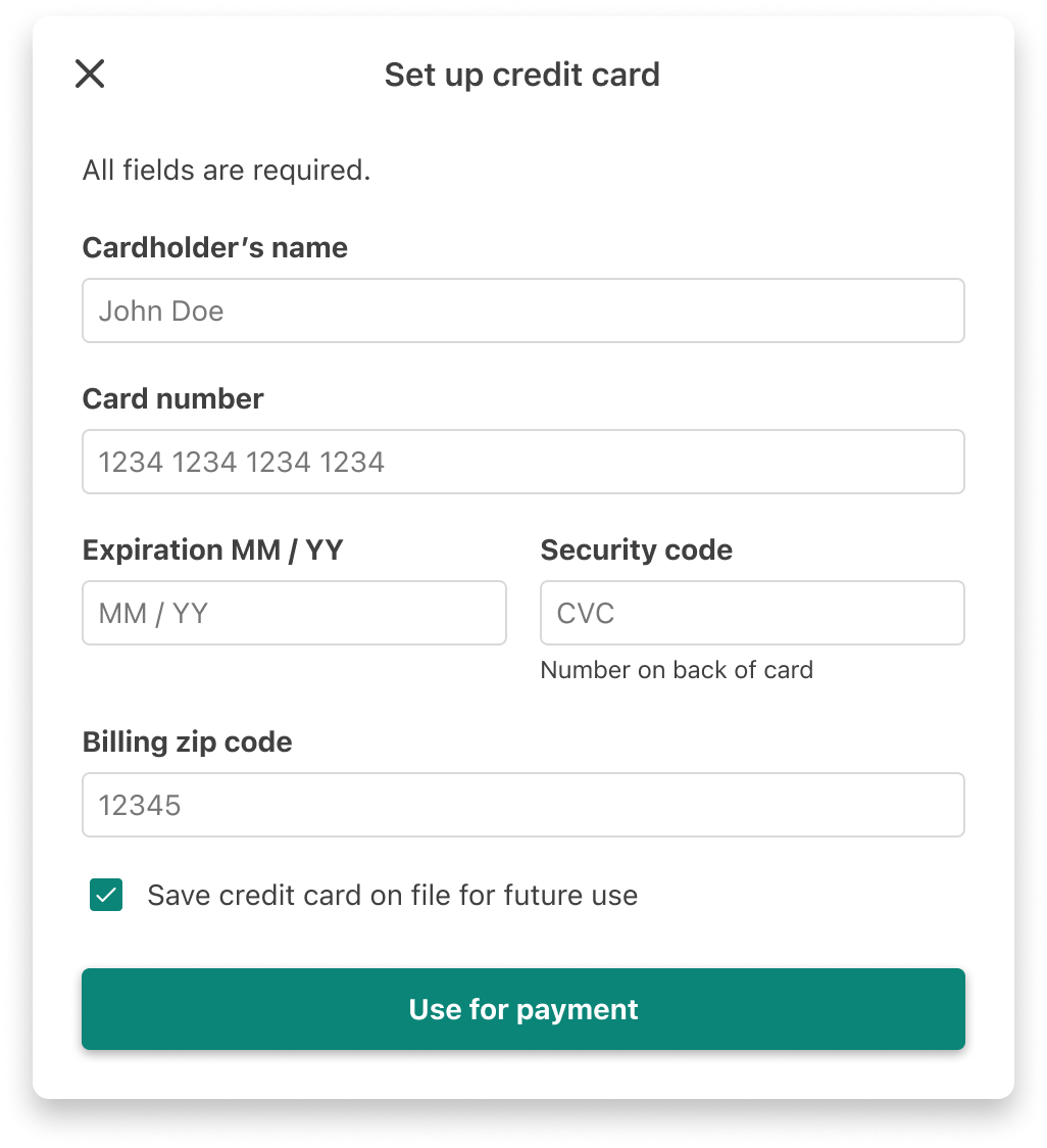 FAQS How Vendors can manually charge a customer's credit card in